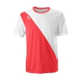 Wilson Tennis Tshirt Team II Crew korallrot/weiss Herren